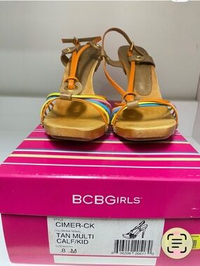 bcbg heel, size 8, multicolored